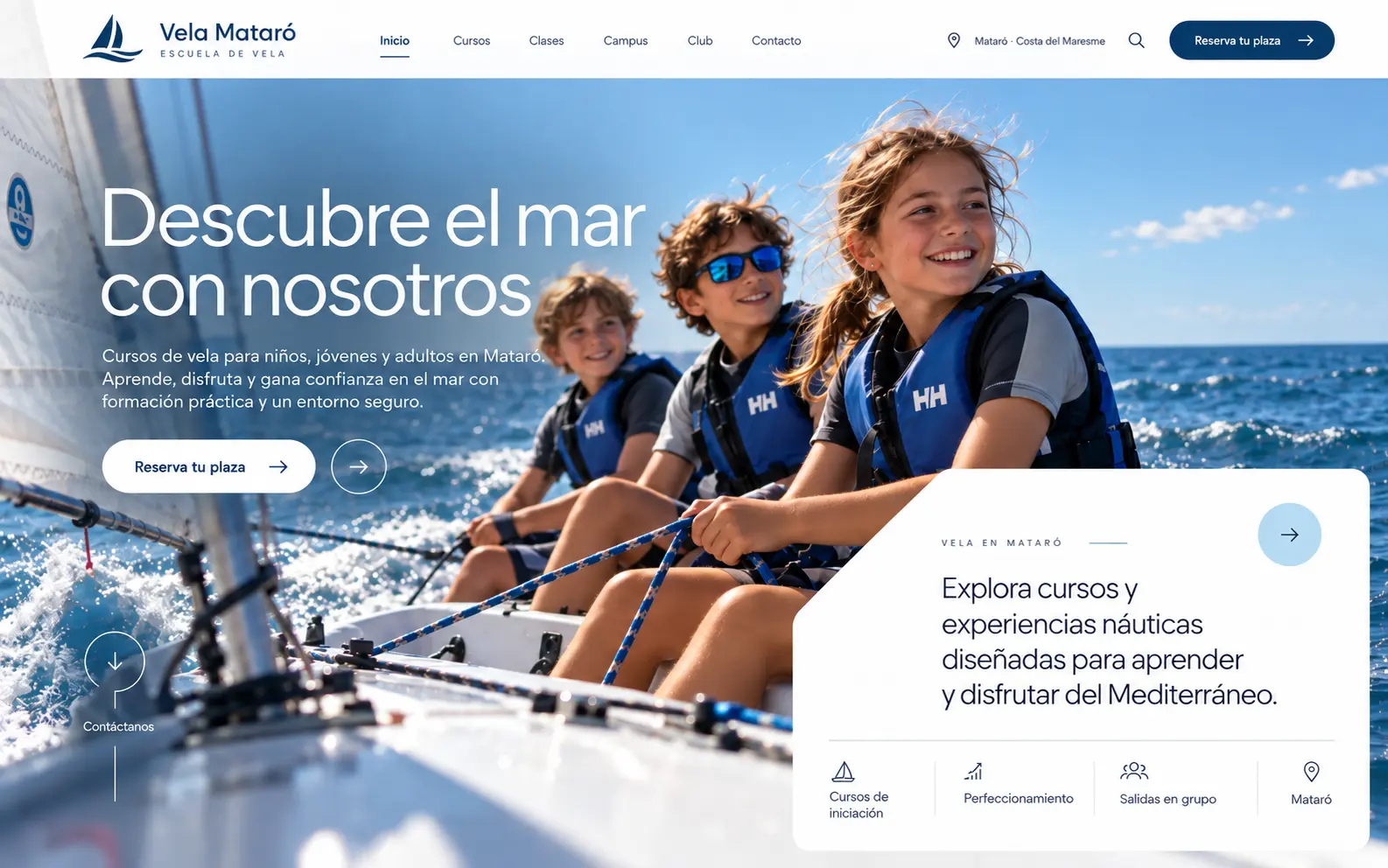 Diseño web para escuela de vela y cursos náuticos en Mataró | Jesusmora.es